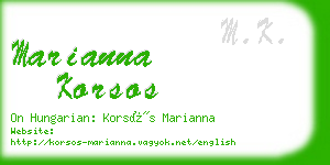 marianna korsos business card